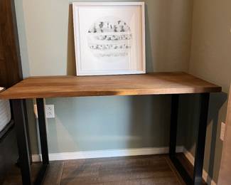 Desk w Metal Base, Art