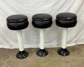 Three Retro-Style Counter Stools
