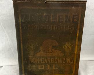 Zerolene Non-Carbonizing Oil Can with Bear Logo