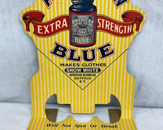 American Blue Laundry Detergent Cardboard Advertisement Display, 7 x 13 Inches