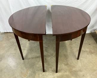 Mahogany Demilune Folding Tables