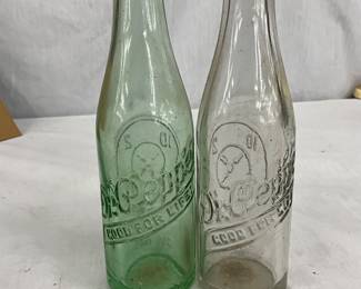 Embossed Dr Pepper 6 1/2 Ounce Glass Bottles