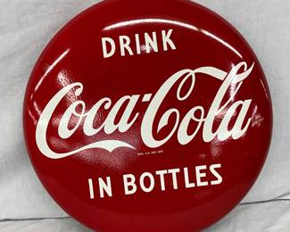 24-Inch Coca-Cola Porcelain Button Sign