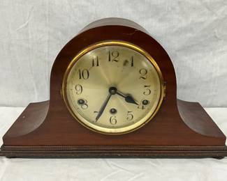 Fontenoy Mahogany Mantel Clock with Brass Movement