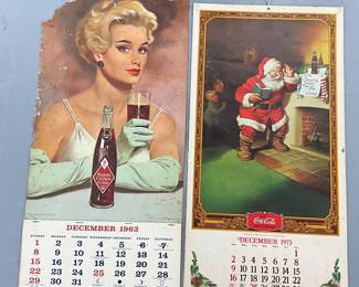 Vintage Coca-Cola Calendars from 1968 and 1973