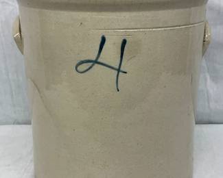 4-Gallon Stoneware Crock with Handled Sides