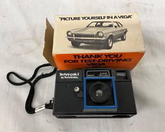 Technicolor Techni-Pak-1 Camera with Chevrolet Vega Promotional Packaging