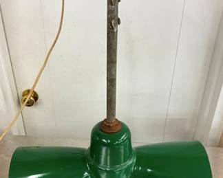 Green Enamel Station Light - Measures 21x10