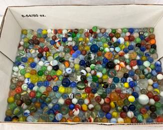 Glass Marbles in Mixed Colors and Patterns