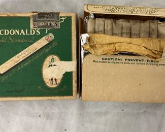 Complete Original Macdonald’s Gold Standard Cigarette Box