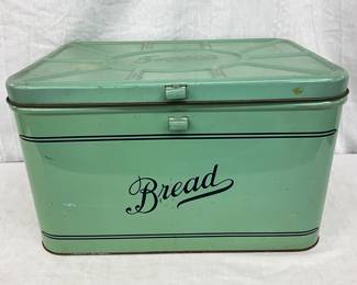 Green Metal Bread Box