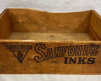 Sanford’s Inks Wooden Advertising Box