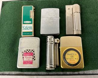 Vintage Advertising and Plain Metal Lighters