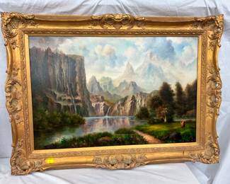 FRAMED OIL ON CANVAS