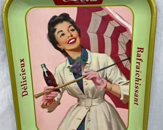 1957 Coca-Cola Tin Serving Tray, 10 1/2in by 13in
