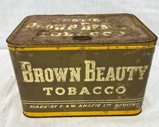 Vintage ‘Brown Beauty Tobacco’ Tin by E. & W. Anstie Ltd., Devizes