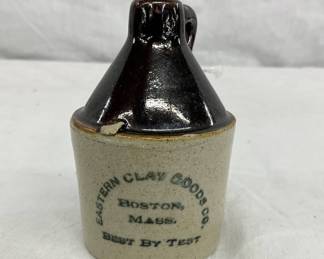 Eastern Clay Goods Co. Boston, MA Stoneware Miniature Jug, 3 1/2 x 2 Inches