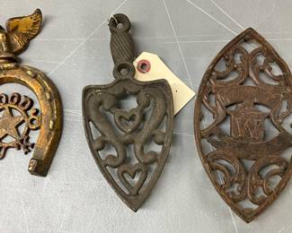 Three Cast Iron Trivets