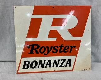 Royster Bonanza Metal Advertising Sign, 12 x 10 1/2 Inches