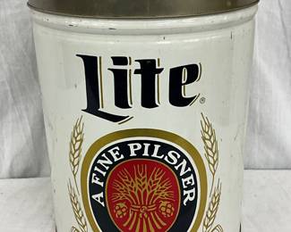 Miller Lite 12 oz Metal Beer Can with Lid