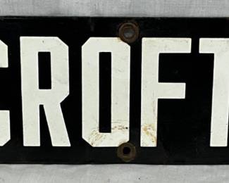 Ashcroft Avenue Porcelain Street Sign, 20 x 4 Inches
