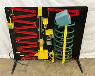 Functional Rube Goldberg Machine Display Board, 36” x 30”