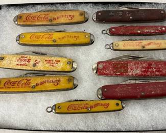 Coca-Cola Advertising Pocket Knives, Various Designs