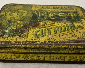 Early J.G. Dill’s Best Cut Plug Tobacco Tin, 4” x 1”