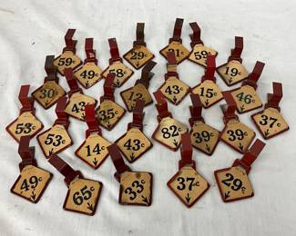 27 Vintage Metal Price Tags