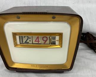 Telechron Model 710 Brown Bakelite Electric Flip Clock