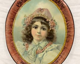 Early 1920 Pansy Chocolates Tray No. 20, 13 1/2 x 17