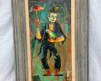 OIL ON CANVAS CLOWN - BY BEATRICE ZERWEKH