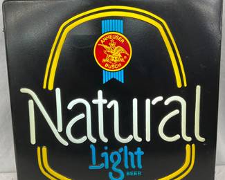 Anheuser-Busch Natural Light Beer 18-Inch Illuminated Sign