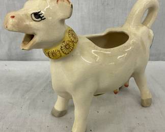 Ceramic Cow Creamer, 6in x 5in