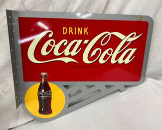 23 x 20″ Coca-Cola Flange Sign, Limited Production of 2,500 (2002)