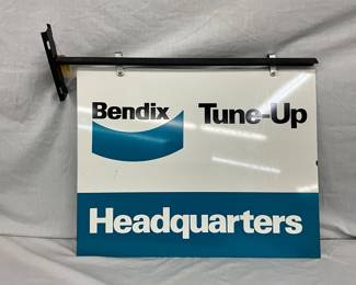 Double-Sided Metal Bendix Tune-Up Hanging Sign with Mounting Flange, 28×22