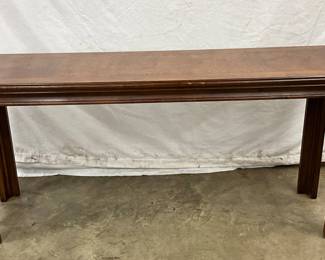 Burl Veneer Top Window Table