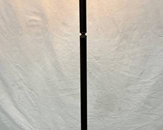 Stained Glass Floor Lamp with Dragonfly Shade and Ornate Cast Metal Base