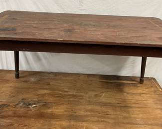 Primitive Pine Table, 65 1/2 Inches Long