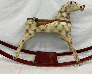 42” x 24” Painted Wooden Rocking Horse
