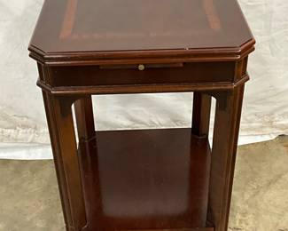 Mahogany Side Table with Drawer