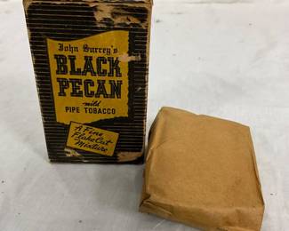 Early 1926 John Surrey’s Black Pecan Mild Pipe Tobacco Cardboard Box with Contents
