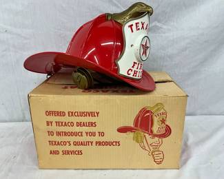 Texaco Fire Chief Helmet Toy with Original Box