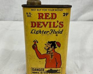 Red Devil’s 8-Ounce Lighter Fluid Tin with Spout