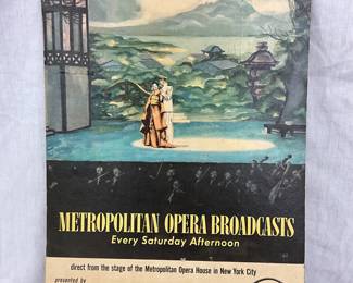 Metropolitan Opera Broadcasts Advertising Display, 13 x 20 Inches
