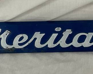 Metal Embossed Merita Bread Door Push, 26 1/2 x 3 Inches
