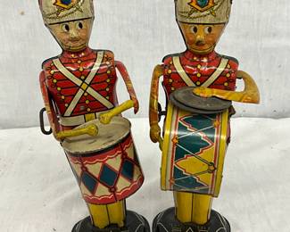 9-Inch Tin Lithograph Wind-Up Drummer Toys