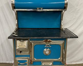 Rare Karr Blue Enamel Cookstove