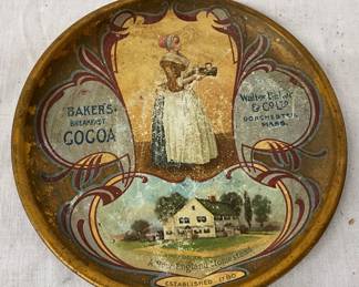 Baker’s Breakfast Cocoa Advertising Tin Tray, Circa Early 20th Century