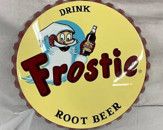 24-Inch Frostie Root Beer Cap-Shaped Sign by Stout Sign Co.